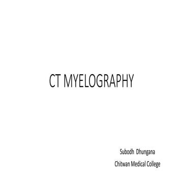 CT Myelography