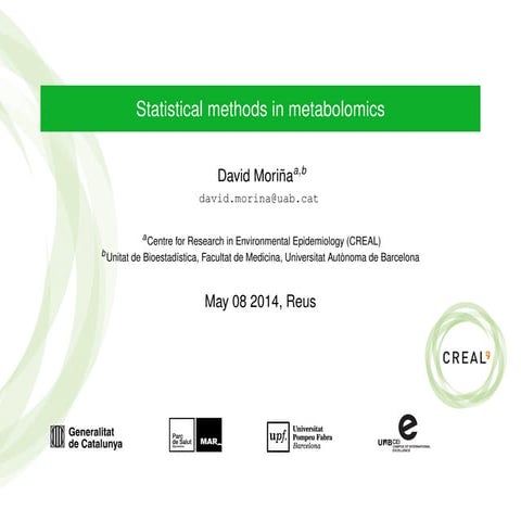 Statistical methods in Metabolomics