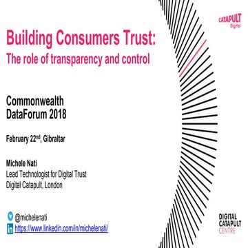Building Consumers Trust: The role of transparency and control
