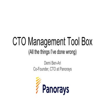 CTO Management Tool Box - Demi Ben-Ari at Panorays