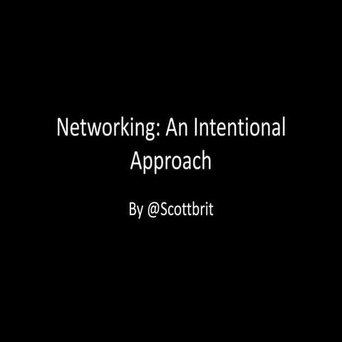 CTO School Networking Presentation
