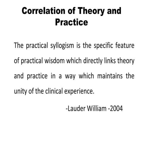 Theory and Practice