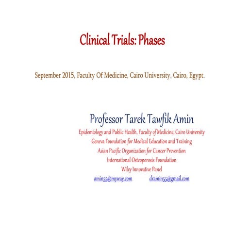 Clincal trails  phases