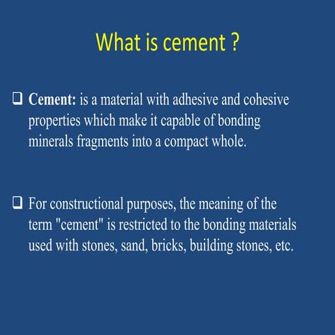 Cement manufacturing & process
