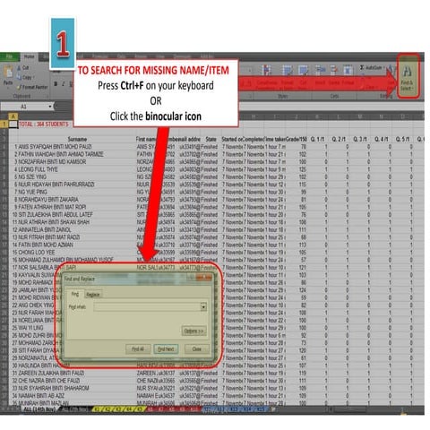 Excel Ctrl+F for my team | PDF
