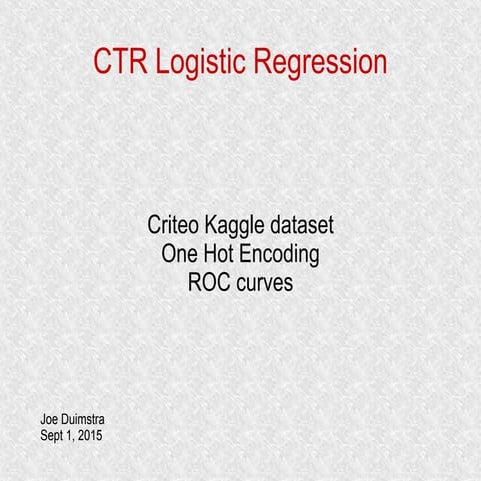 CTR logistic regression
