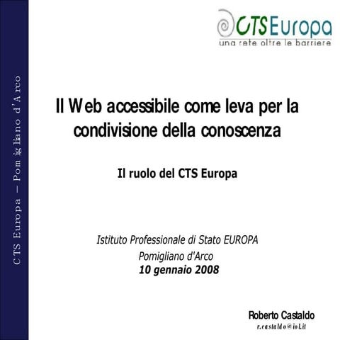 Cts Europa   Accessibilità Del Web