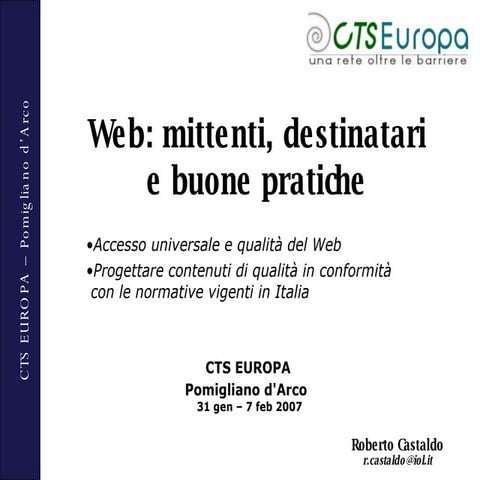 Cts Europa   Il Web Ed I Suoi Utenti