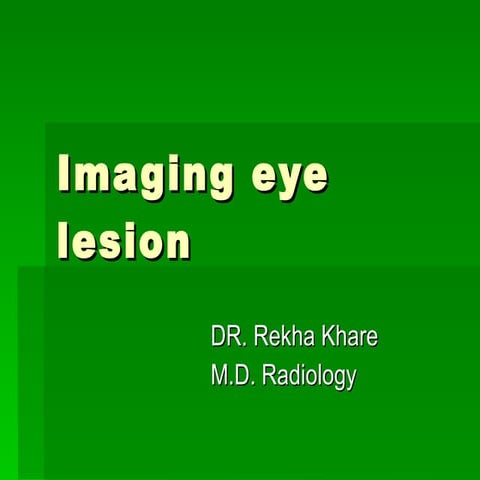 Ct scan eye slide presentation