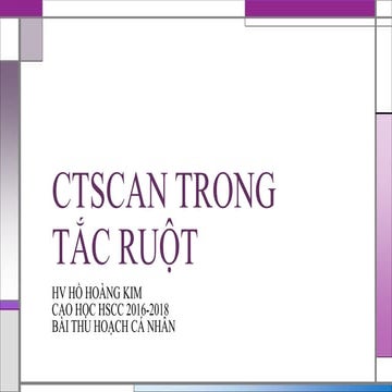 Ct scan trong tắc ruột