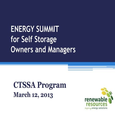 Connecticut Self Storage Association Presentation