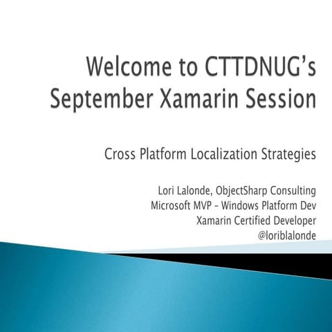 September 2015 Xamarin UG Session Promo Slide Deck