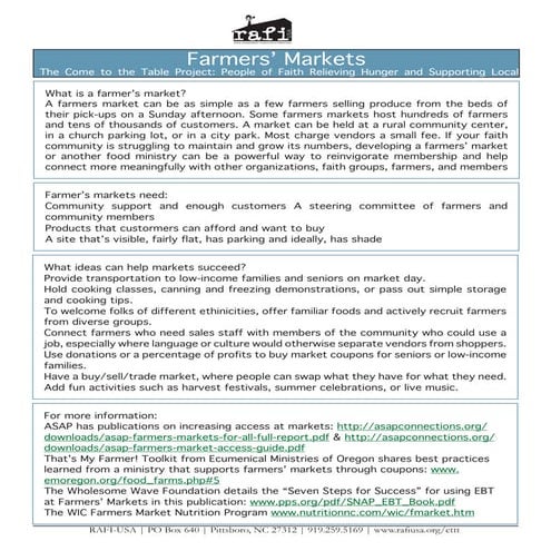 Cttt farmers' markets 103