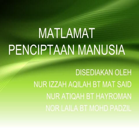 matlamat penciptaan manusia. CTU asasi sains