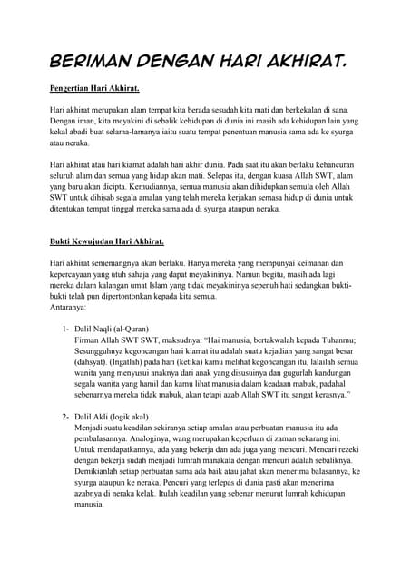 Iman kepada qada’ dan qadar | PPTX