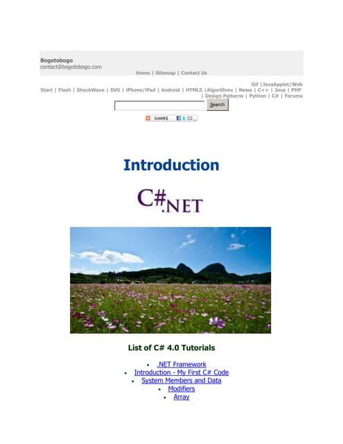 C# tutorial