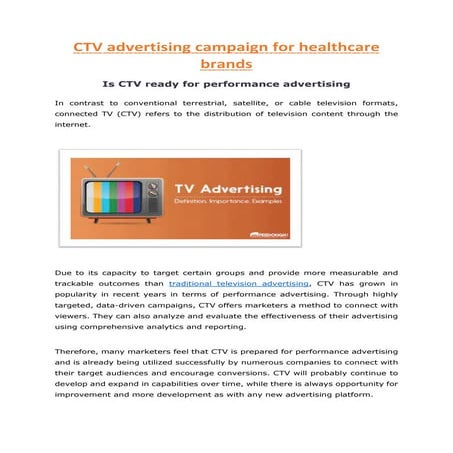 CTV advertising campaign | DOCX
