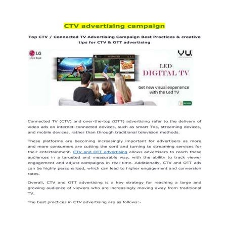 CTV advertising campaign | DOCX
