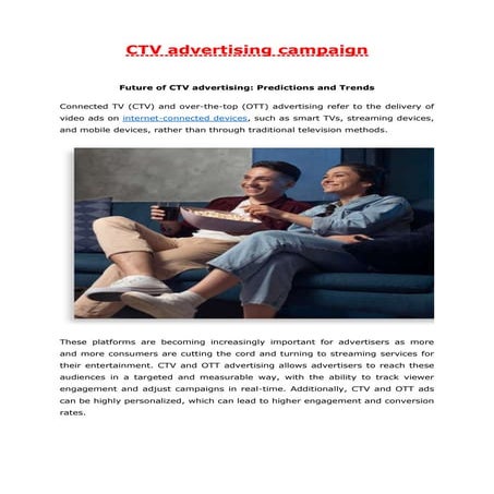 CTV advertising campaign | DOCX