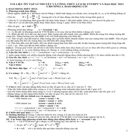 Công Thức Vật Lý