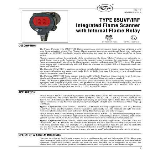 Integrated Flame Scanner For Commercial and Industrial Combustion Operations