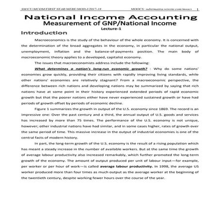 CU M Com-MEBE-MOD-1-National Income Accounting-Lecture-1