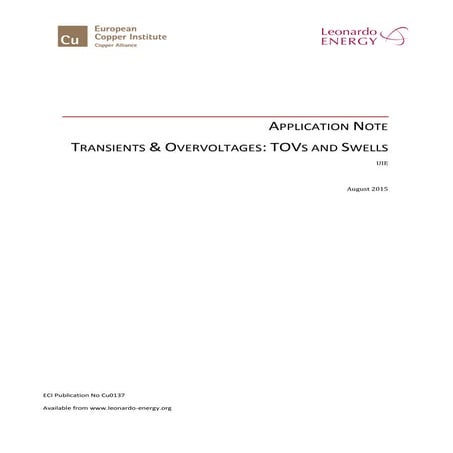 Transient overvoltages and currents: TOVs and swells