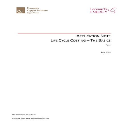 Life cycle costing - The basics | PDF