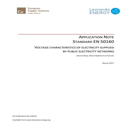 Voltage characteristics of grid electricity (EN 50160)