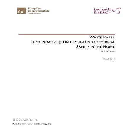 Best Practice(s) in regulating Electrical Safety in the home