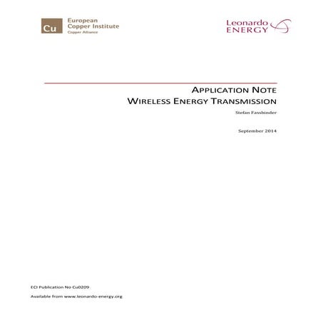 Application Note - Wireless Energy Transmission