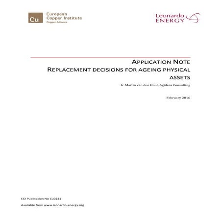 Replacement decisions for ageing physical assets