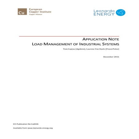 Load management in industrial systems | PDF