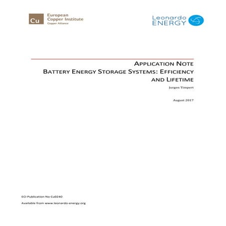 Electrical storage systems: efficiency and lifetime