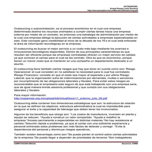 CU3CM60-ARREOLA R LESLY-OUTSOURCING