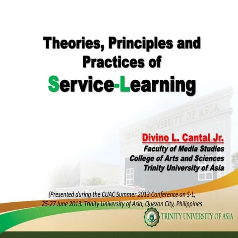 Service-Learning Principles, Theories and Practices