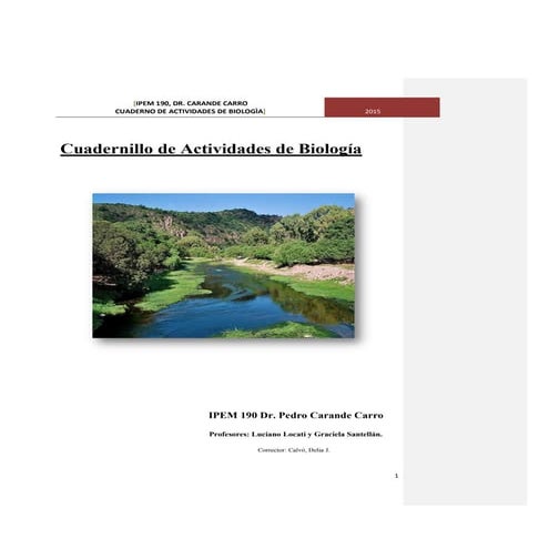 Cuadernillo biologia 1para imprimir 2015