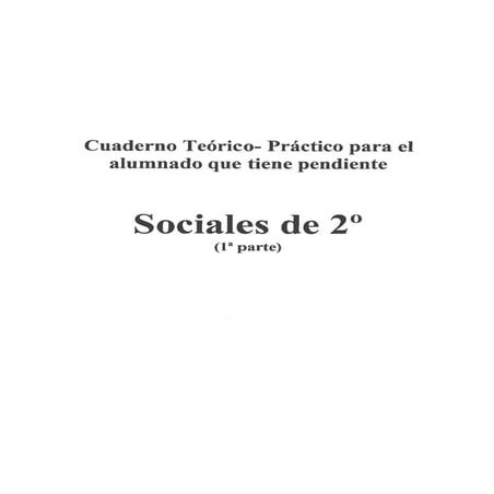 Cuadernillo de Ciencias Sociales de 2º ESO (1ª parte)