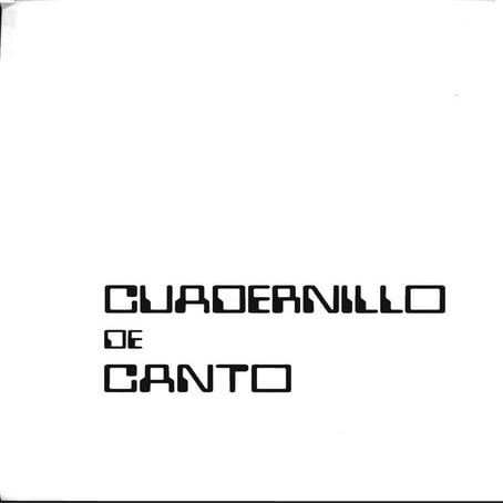 Cuadernillo de canto