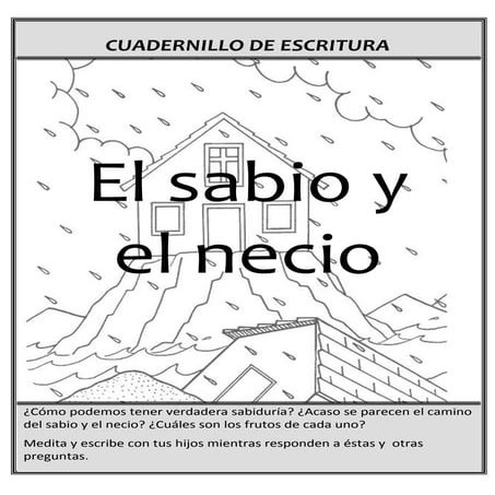 Cuadernillo de escritura sabio y necio