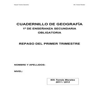 Cuadernillo de geografía