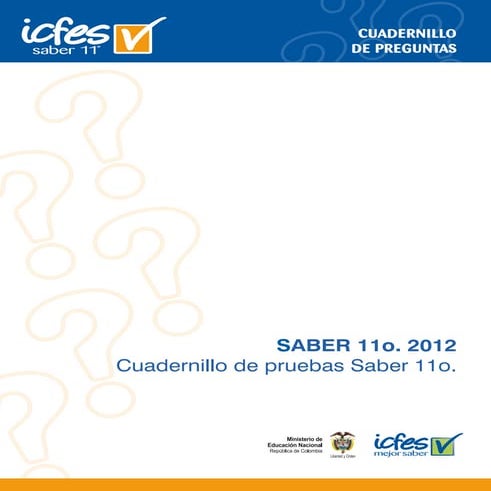 Cuadernillo de pruebas saber 11 | PDF