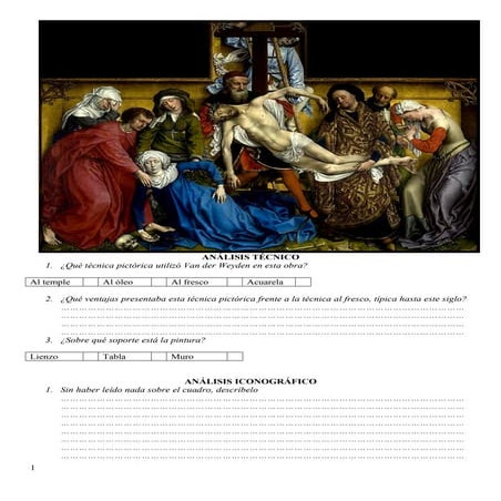 Cuadernillo descendimiento van der weyden