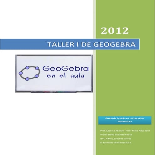 Cuadernillo taller GeoGebra