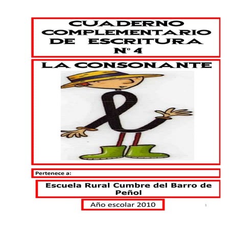 Cuaderno complementario de escritura nº4