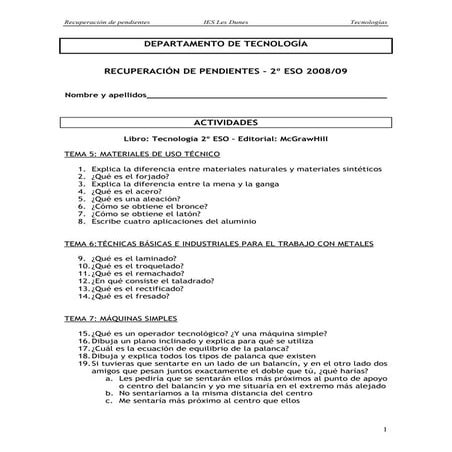 Cuaderno de actividades de 2ºeso