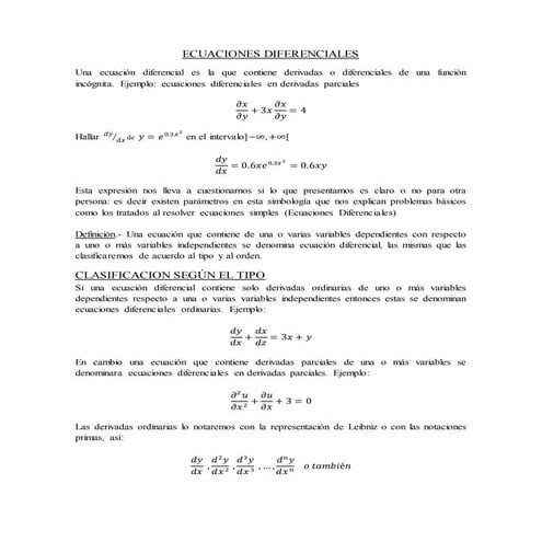 Ecuaciones Diferenciales