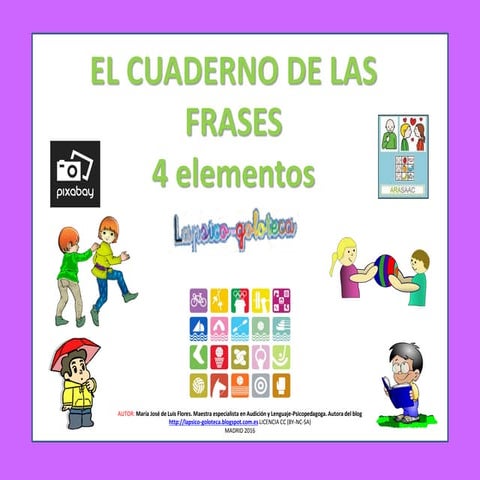 Cuaderno frases de cuatro elementos
