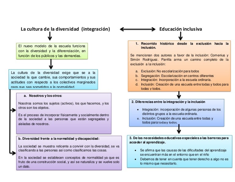La cultura de la diversidad y la educación inclusiva