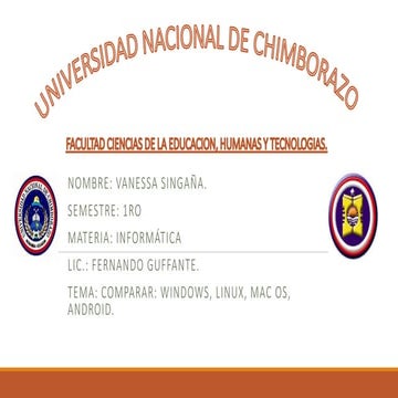 Cuadro comparativo - Linux - Mac Os y Android